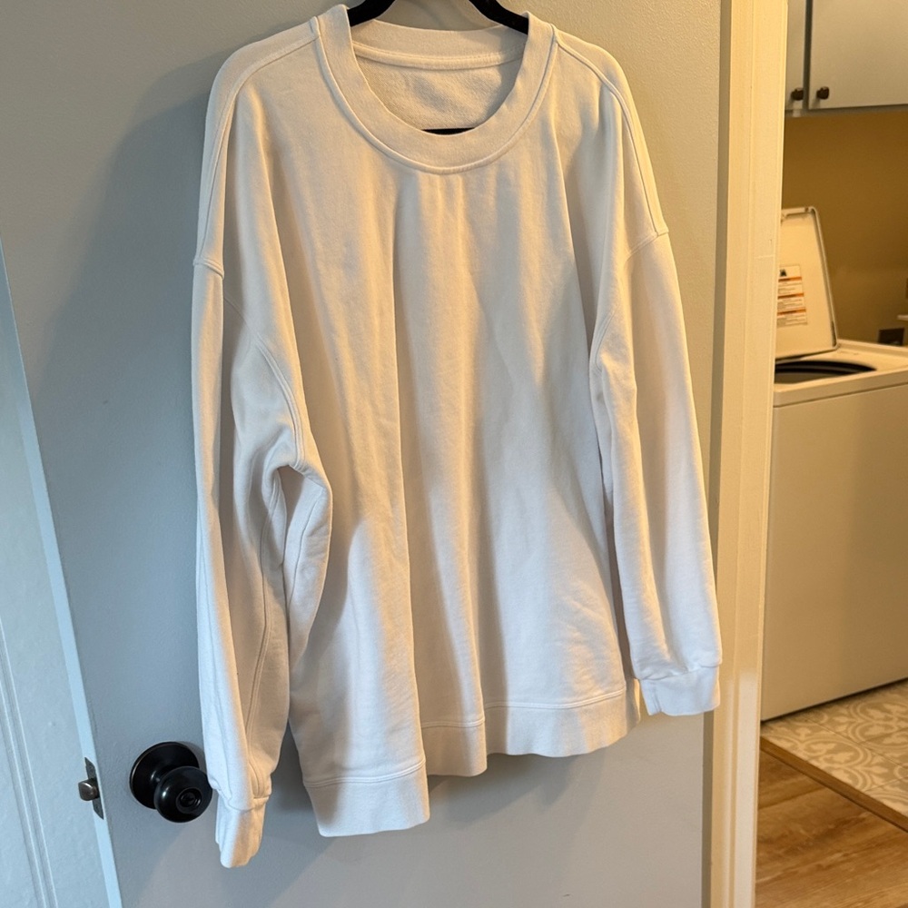 Lululemon Athletica White Sweatshirt size M/L